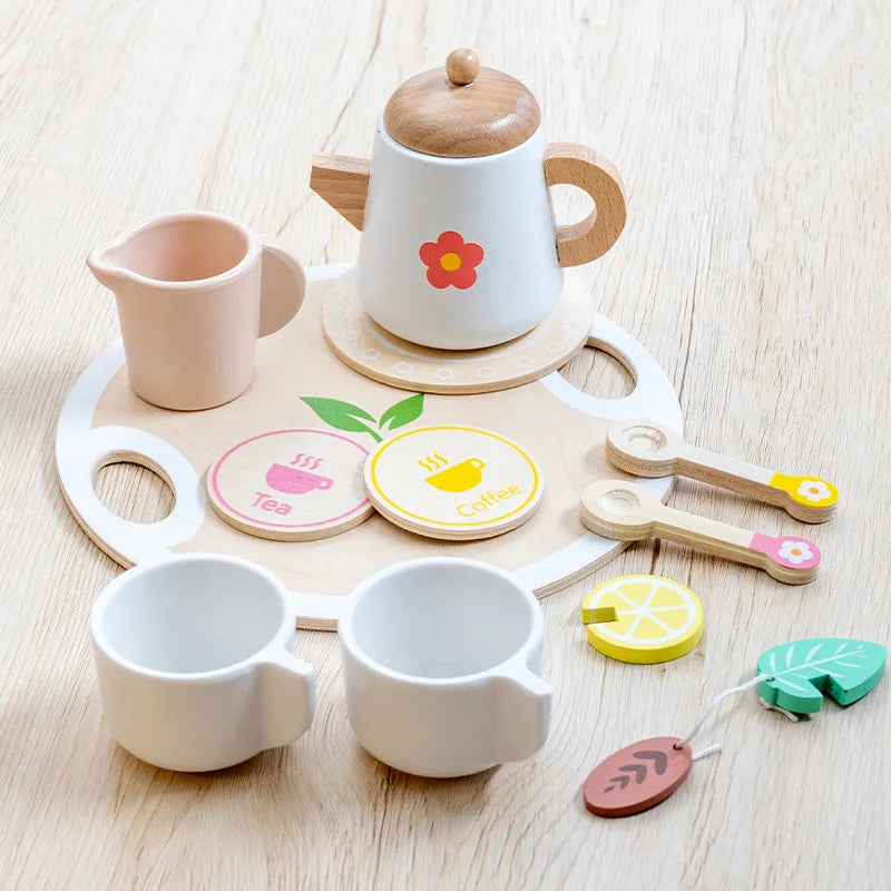 Wooden Kitchen Tea Party Set