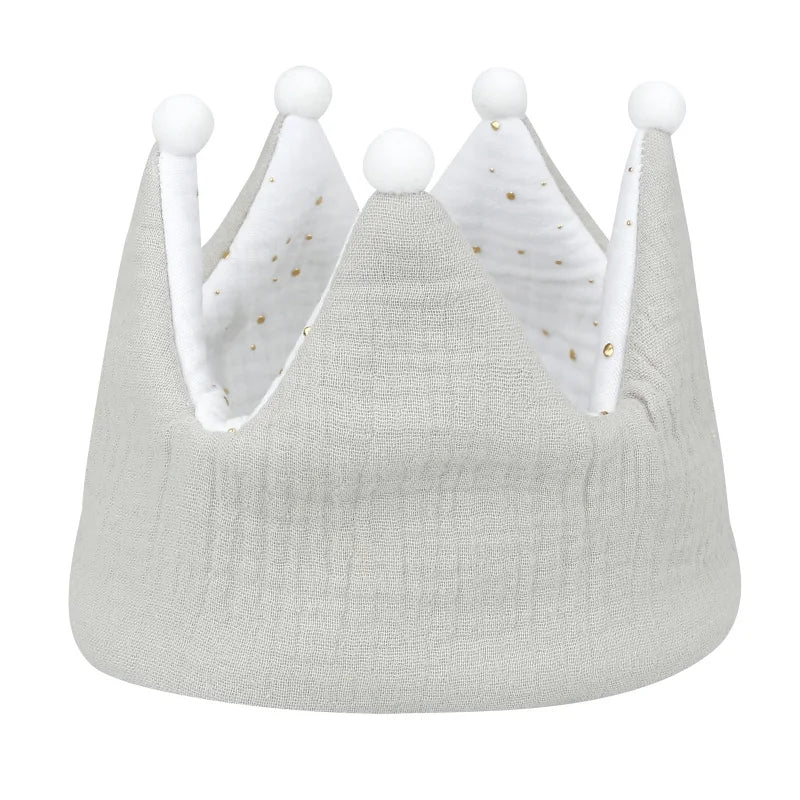 Double Sided Cotton Baby Birthday Crown Hat