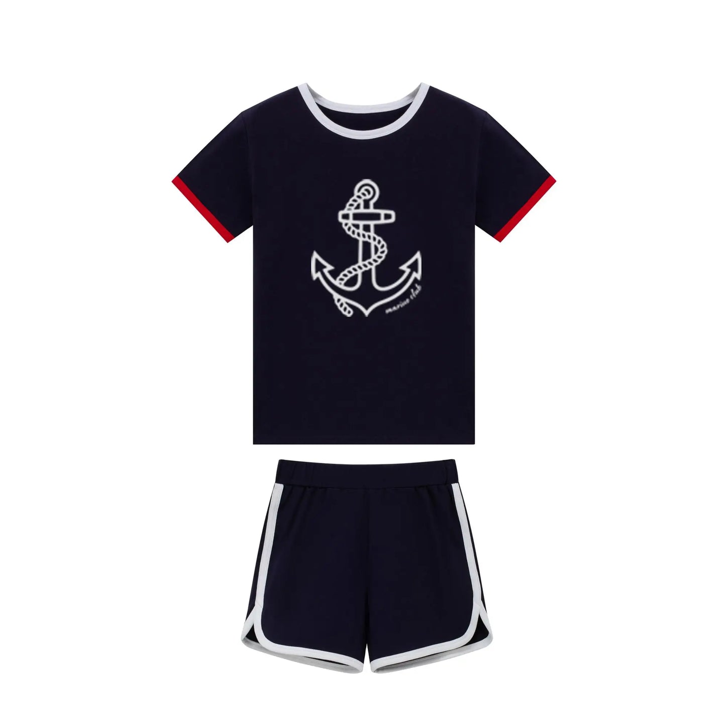 Matching Anchor Summer Outfit Set for Girls & Boys