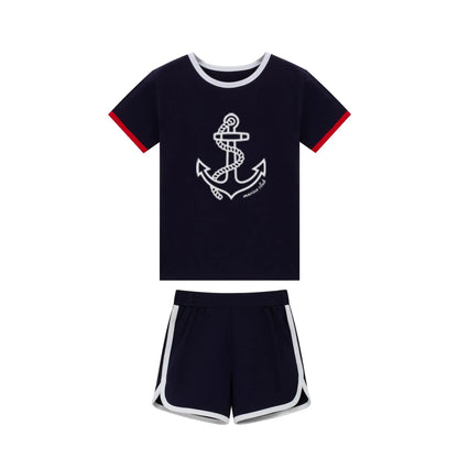 Matching Anchor Summer Outfit Set for Girls & Boys