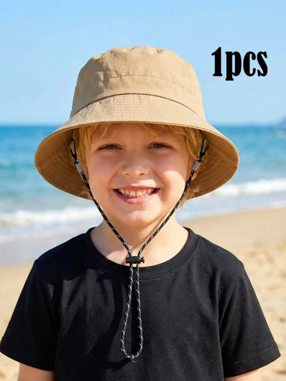 Adjustable Drawstring Bucket Hat Summer Outdoor Fun