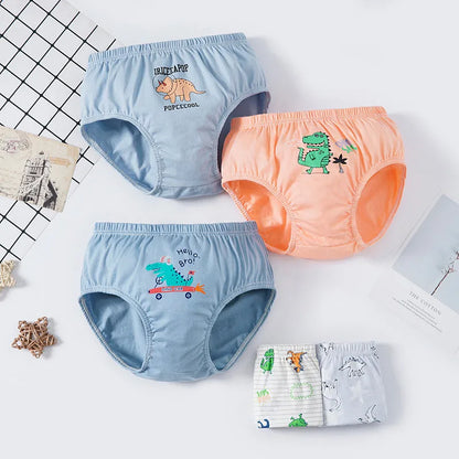 3 Pcs Children Dinosaur Cotton Underwear