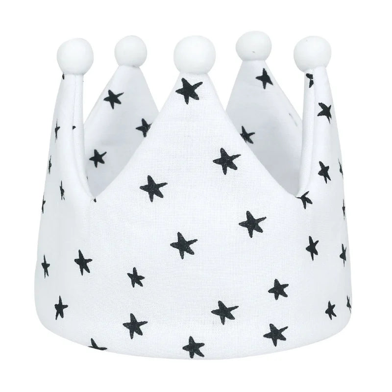 Double Sided Cotton Baby Birthday Crown Hat