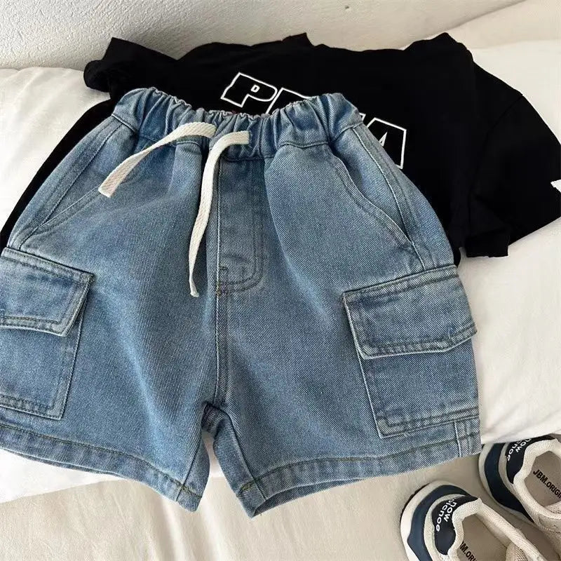 Boys Denim Cargo Shorts