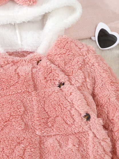 Autumn And Winter Plush Hooded Dress