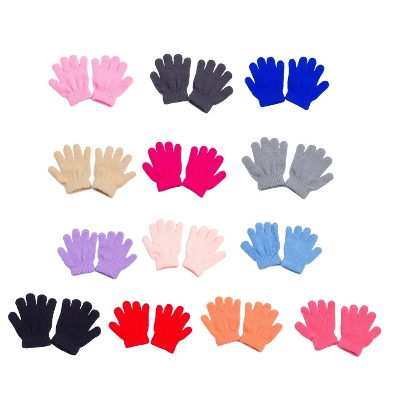 Knitted Full Finger Gloves Outdoor Winter Warm Mitten