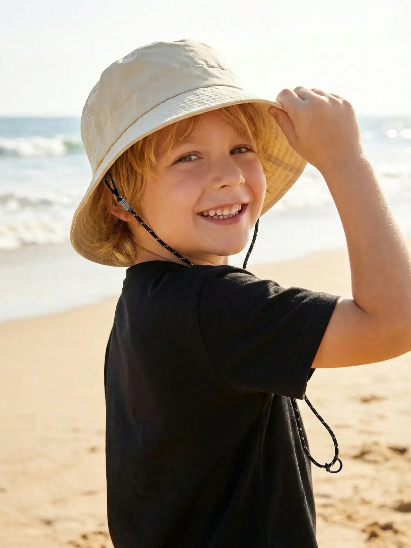 Adjustable Drawstring Bucket Hat Summer Outdoor Fun
