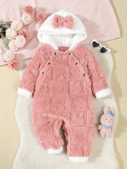 Autumn And Winter Plush Hooded Dress