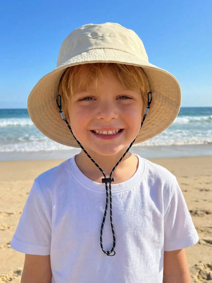 Adjustable Drawstring Bucket Hat Summer Outdoor Fun