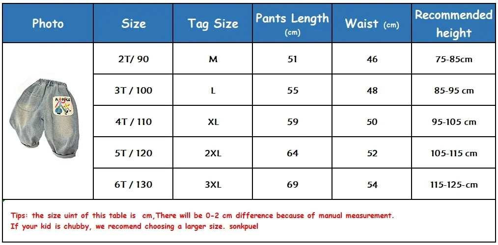 Denim Pants Cotton Loose Jeans for Boys