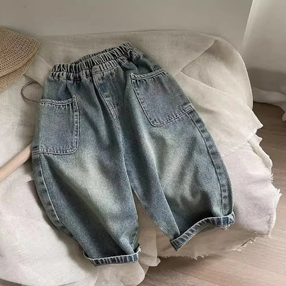 Boys Denim Side Pocket Pants