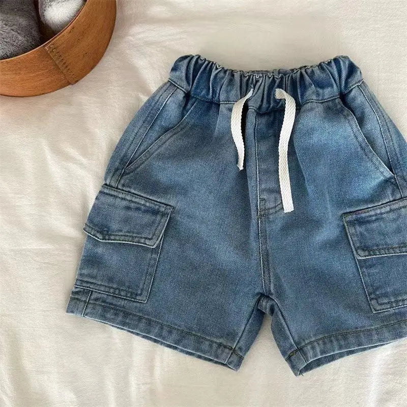 Boys Denim Cargo Shorts