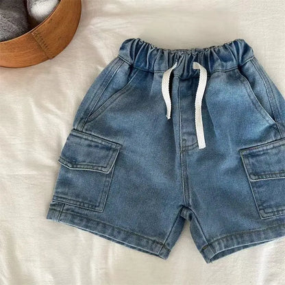 Boys Denim Cargo Shorts