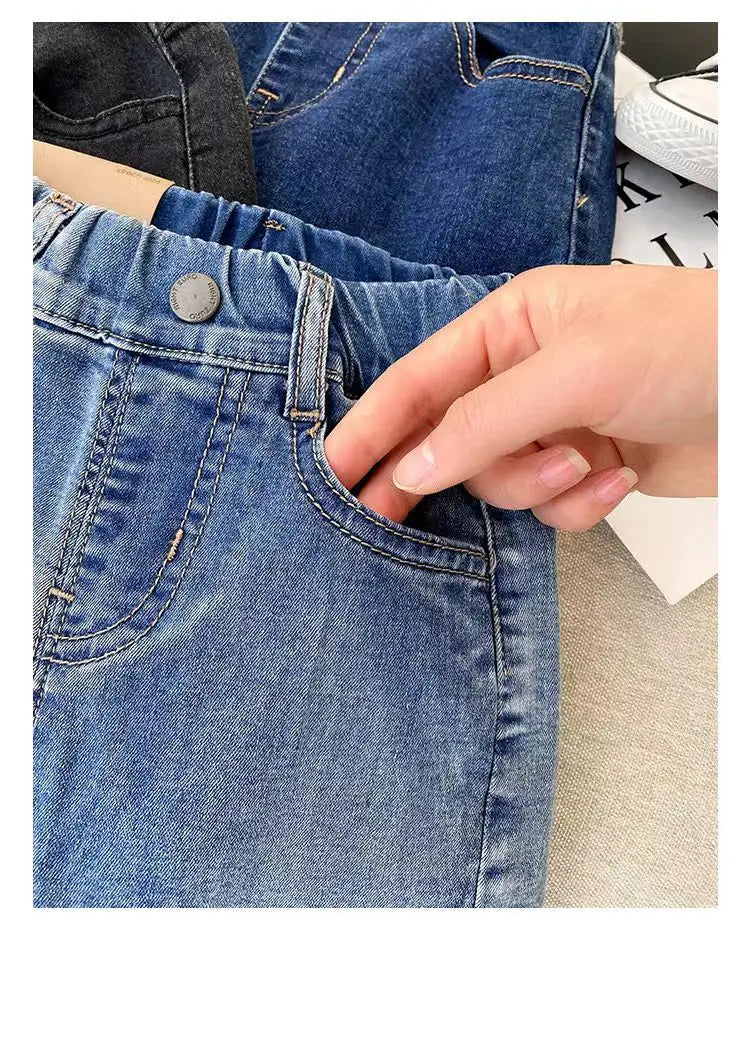 Boys Loose Thin Denim Long Pants