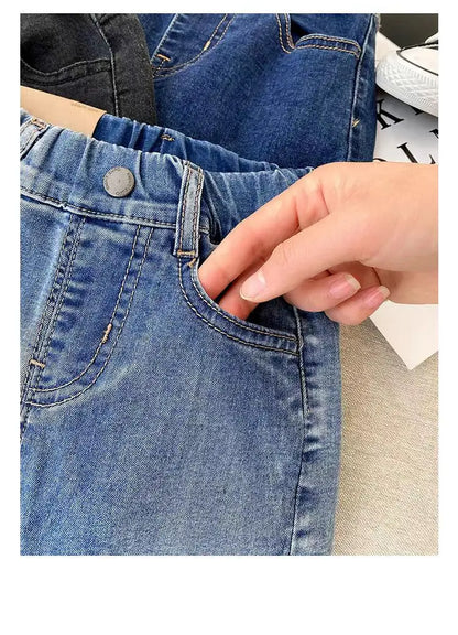 Boys Loose Thin Denim Long Pants