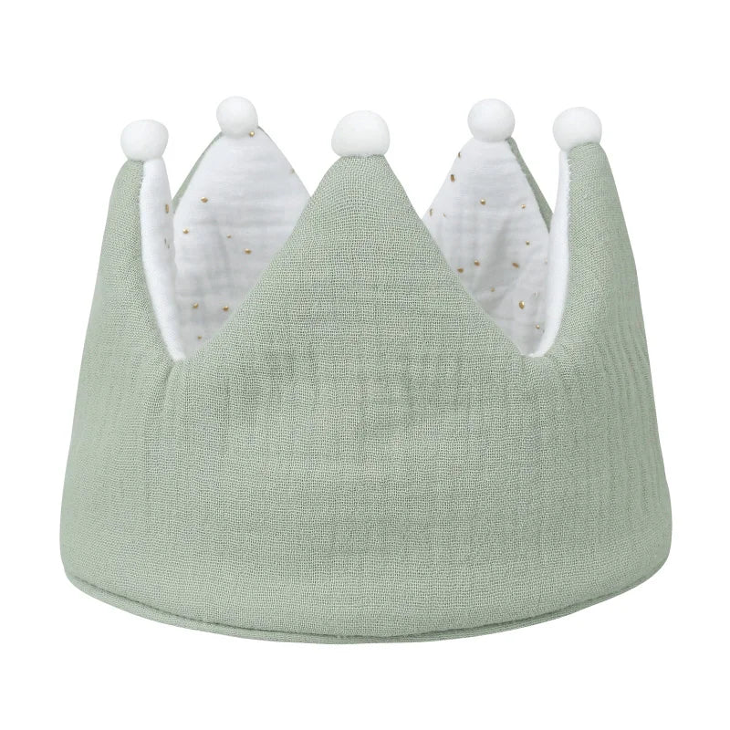 Double Sided Cotton Baby Birthday Crown Hat