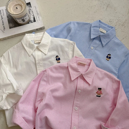 Spring Cartoon Boys & Girls Long Sleeve Blouses Shirts