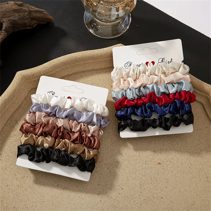 5/6pcs Simple Solid Color Elastics Hair Ties