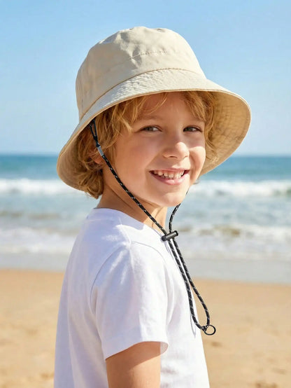 Adjustable Drawstring Bucket Hat Summer Outdoor Fun