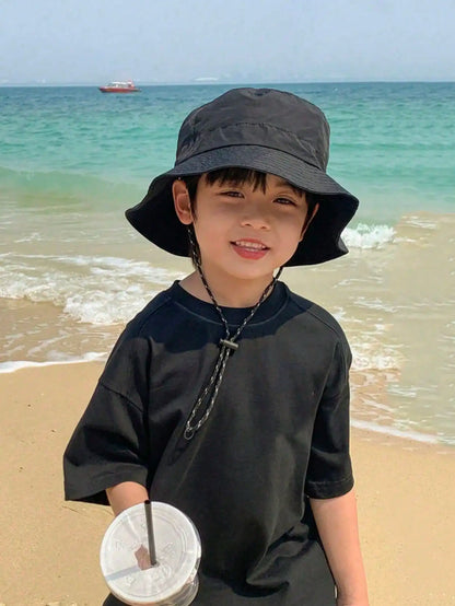 Adjustable Drawstring Bucket Hat Summer Outdoor Fun