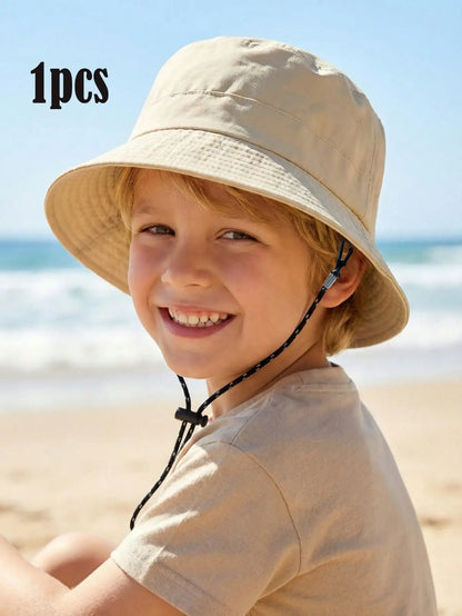Adjustable Drawstring Bucket Hat Summer Outdoor Fun