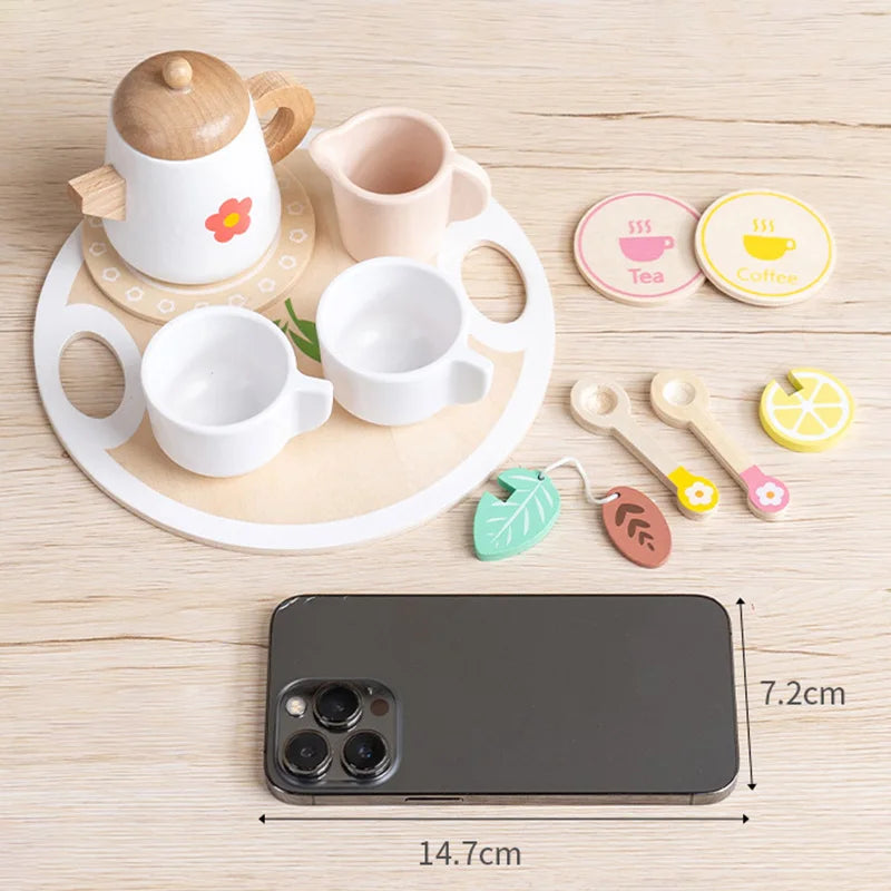Wooden Kitchen Tea Party Set