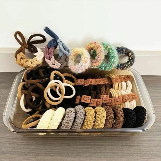Set Of 86 Hair Ties In Various Colors